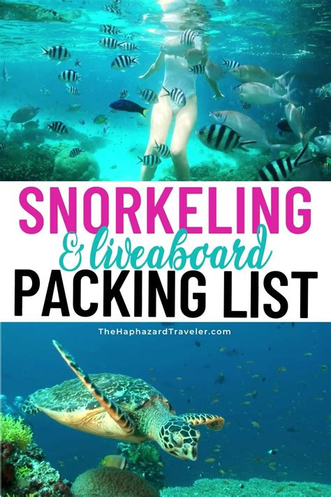 Packing for snorkeling