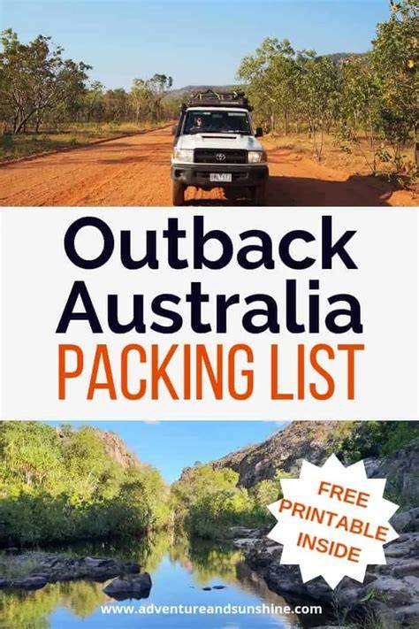 Packing for the Outback Australia