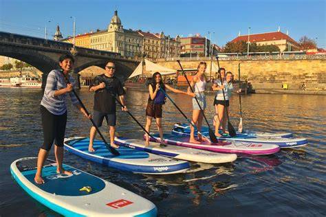 Paddleboarding Prague