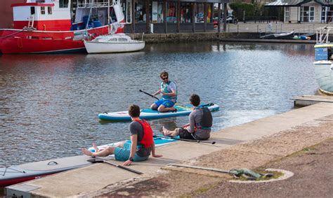 Preparing for a paddleboarding session