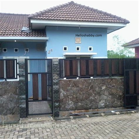 Desain Pagar Rumah Batu Alam Minimalis Sinergi Stone