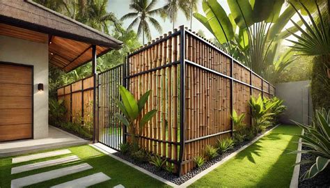 Pagar Bambu Sentuhan Alami