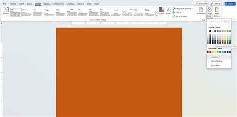 Page Color Word