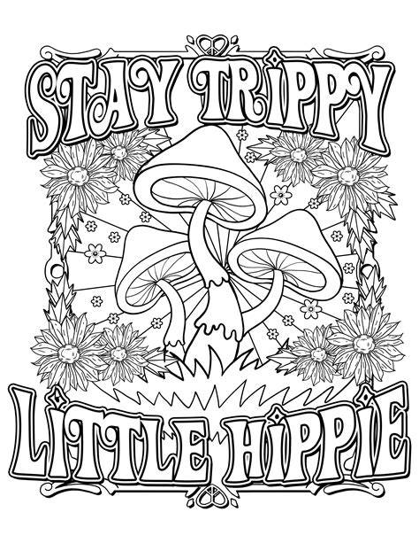 Pages Printable Hippie Trippy Coloring Pages
