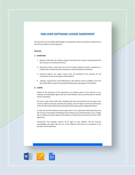 50 Professional License Agreement Templates ᐅ TemplateLab