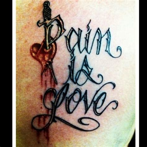 Love Is Pain Healed tattoo