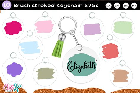 Download Paint Brush Stroke Bundle Keychain. Files For Crafts