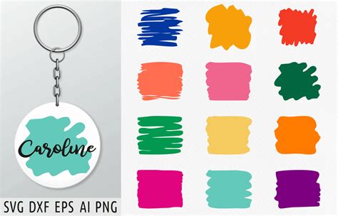 Download Paint Brush Stroke Keychain SVG Files