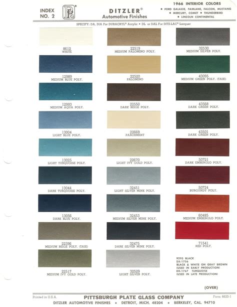 Paint Color 66 Mustang