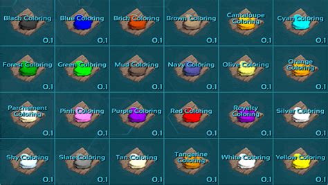 Paint Colors In Ark