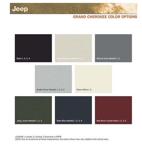 Paint Colors Jeep Cherokee