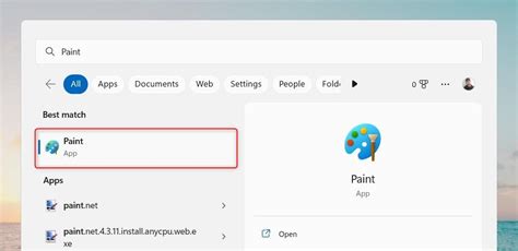 Paint In Search Result