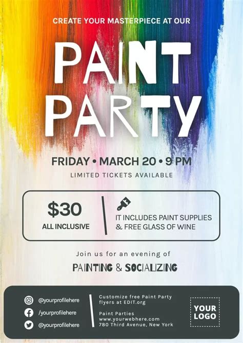 Paint Party Templates