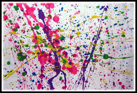 Paint splatter art