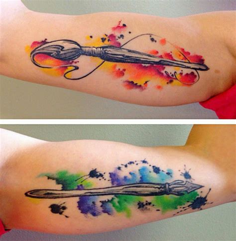 Paintbrush tattoo Paintbrush tattoo, Tattoos, Pen tattoo