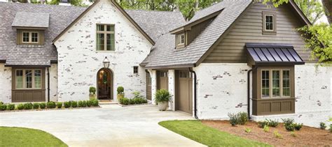Painted Brick Front House