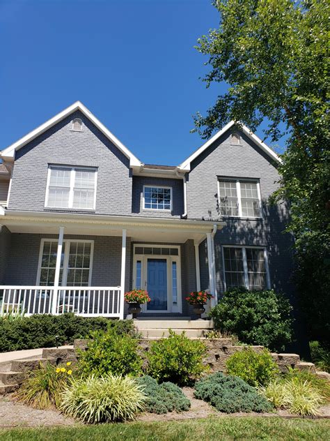 Painted Brick House Gray