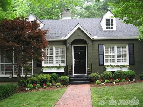 Painted Brick House Green
