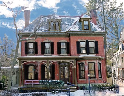 Painted Brick Victorian House