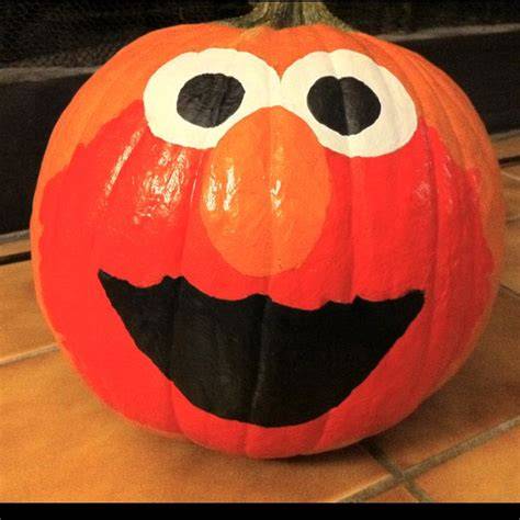 Painted Elmo Pumpkin Designs