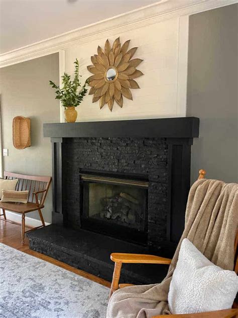 Painted Tile Fireplace