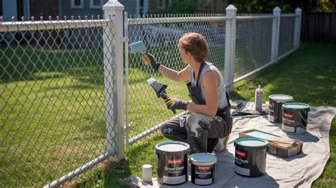 Painting Chain Link Fence