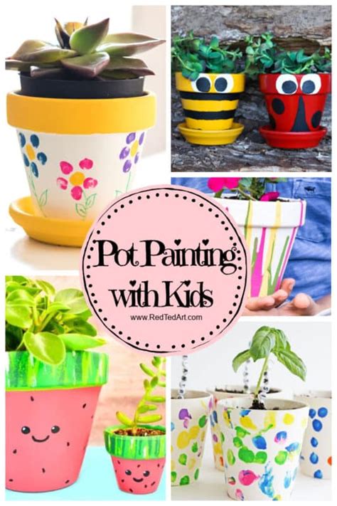 Painting Plastic Flower Pots
