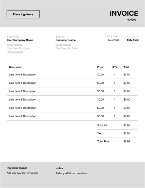 Paintless Dent Repair Invoice Template