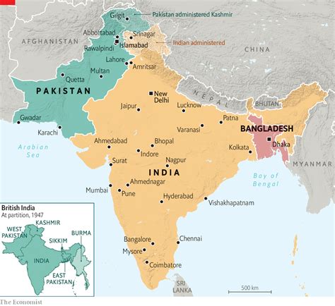 Pakistan And India Map