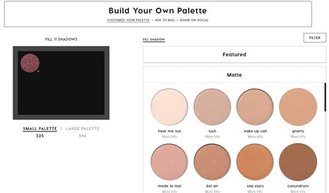 Palette Variety and Customization Options