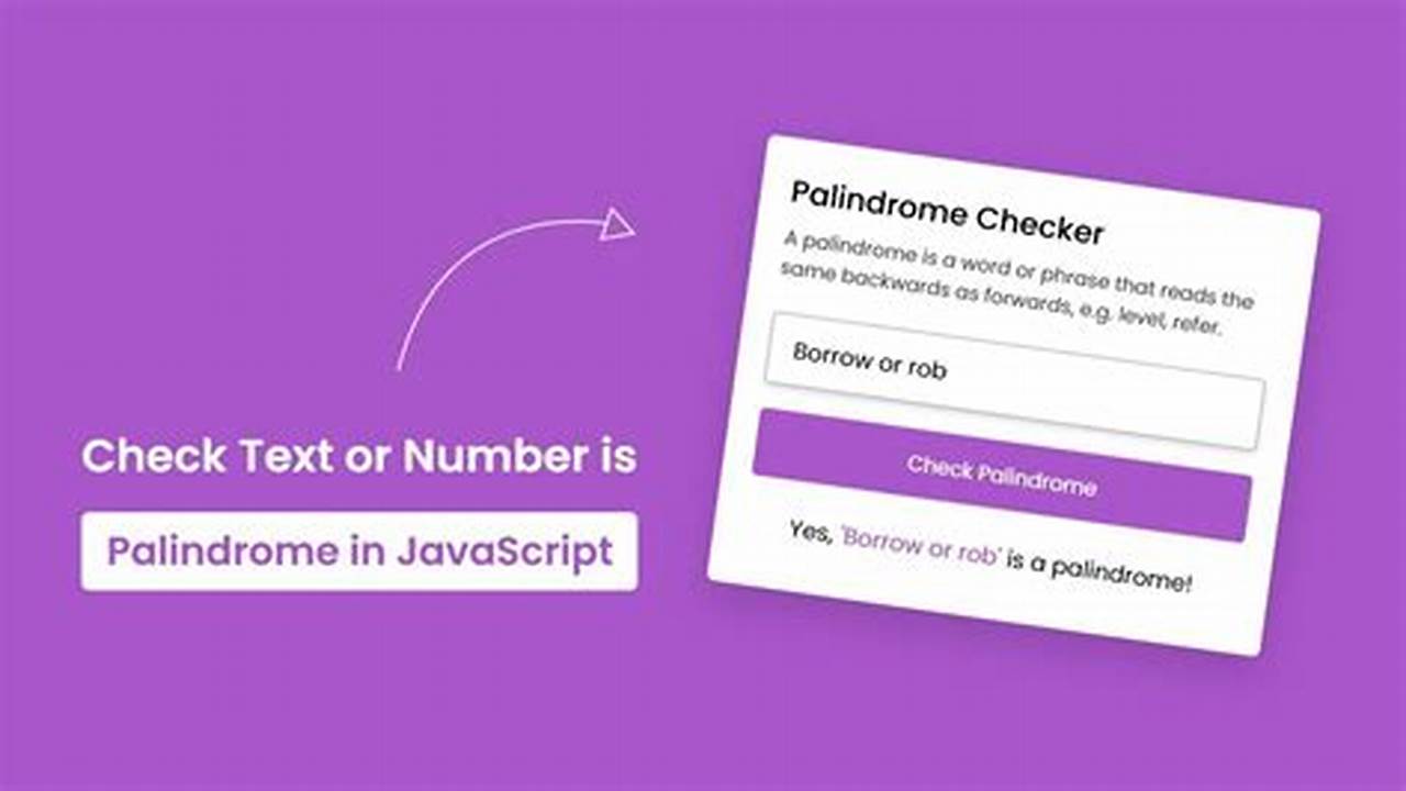 Palindrome Checker Javascript Code