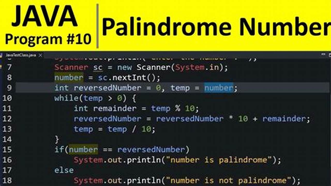 Palindrome In Java Program