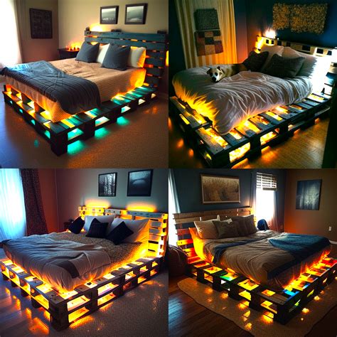 Pallet Bed Frame Lights