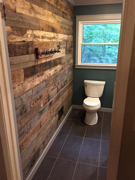 Pallet Wall In Small Bathroom
