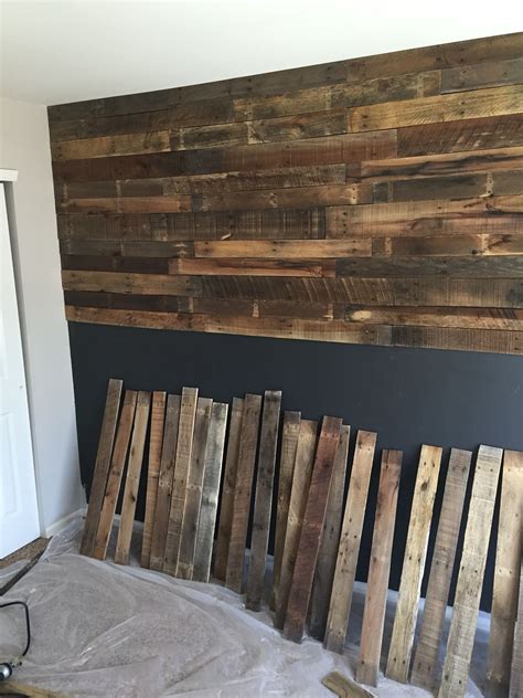 Pallet Wall Over Brick