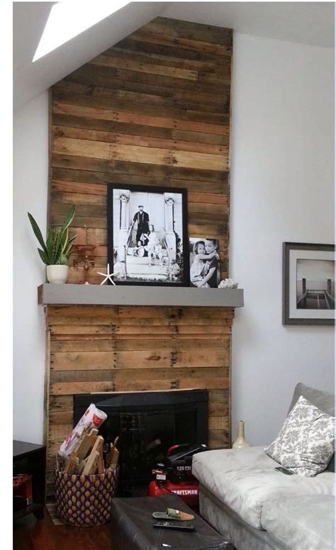 Pallet Wall Over Fireplace