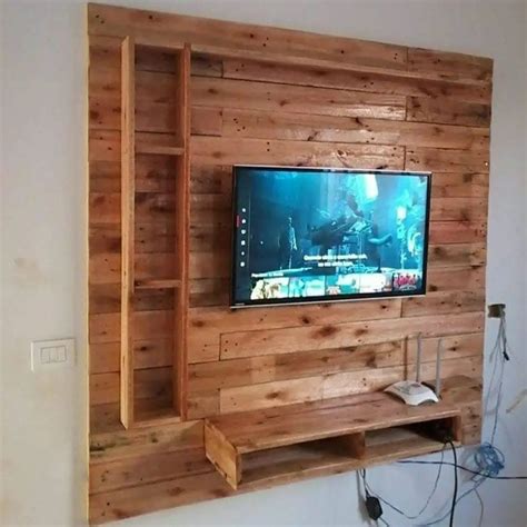 Pallet Wall With Tv