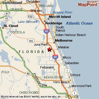 Palm Bay Florida Street Map 1254000