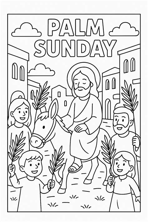 Palm Sunday Coloring Pages Free