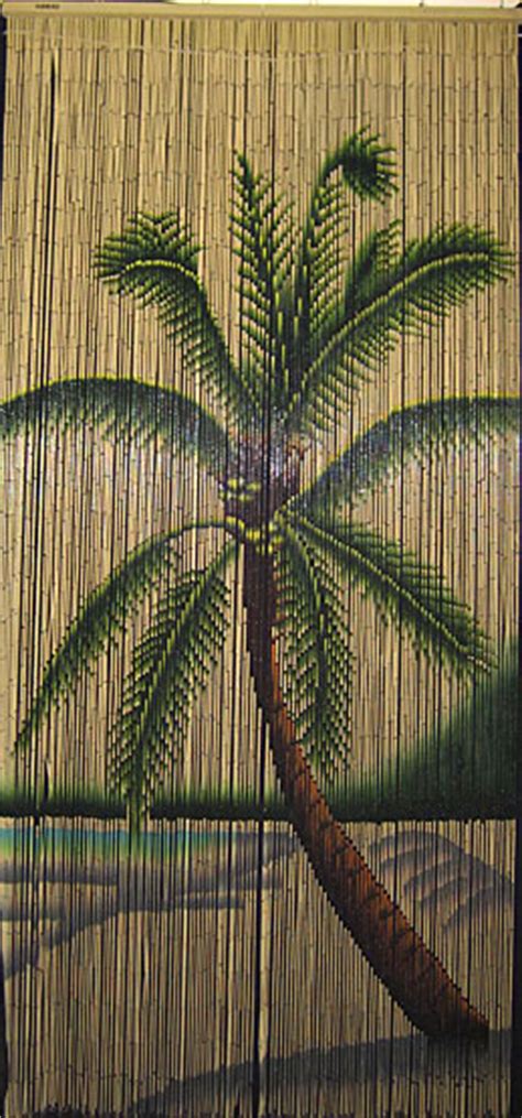 Palm Tree Bamboo Curtain