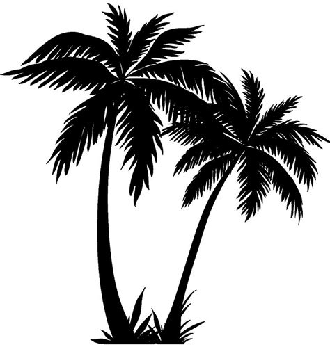Palm Tree Tattoo Stencil
