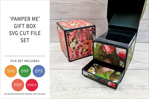 Download Pamper Gift Box SVG Cut File Set