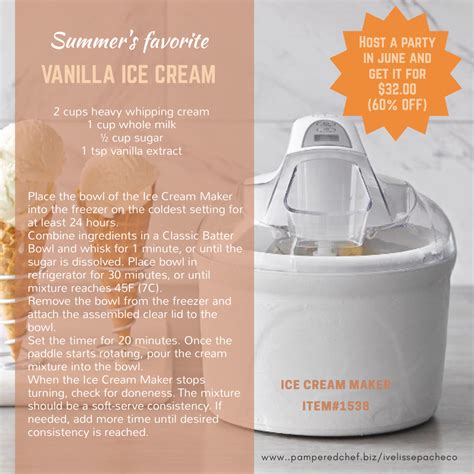 Pampered Chef Ice Cream Maker Recipe