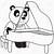 Panda Tocando Piano para colorir imprimir e desenhar
