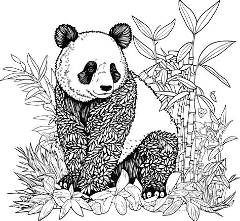 Panda Coloring Pages Free Printable - Printable Templates