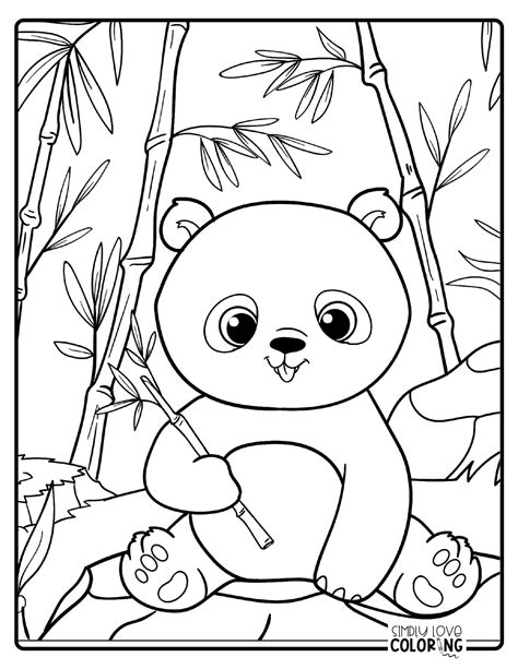 Panda Bear Color Page