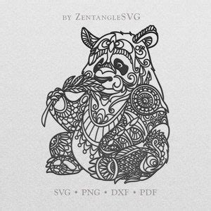 Download Panda Bear Mandala DXF Files