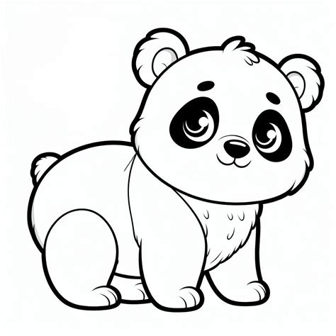Pandabeer Kleurplaat Panda