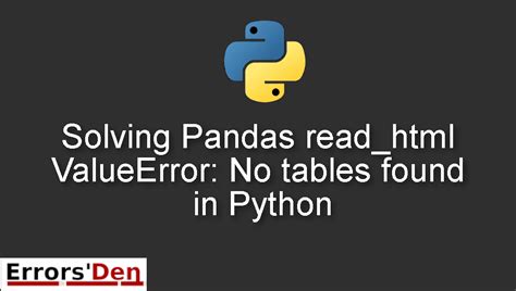 th?q=Pandas Read html Valueerror: No Tables Found - Pandas Read_html Error: No Tables Found - Quick Fix Guide