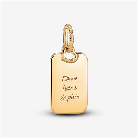 Pandora Gold Necklace Engraved